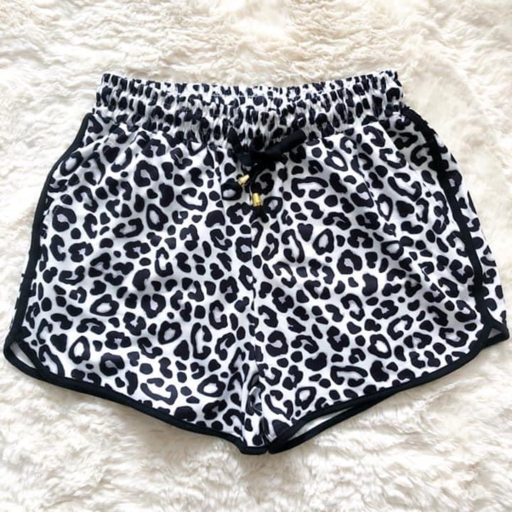 Leopard Drawstring Shorts